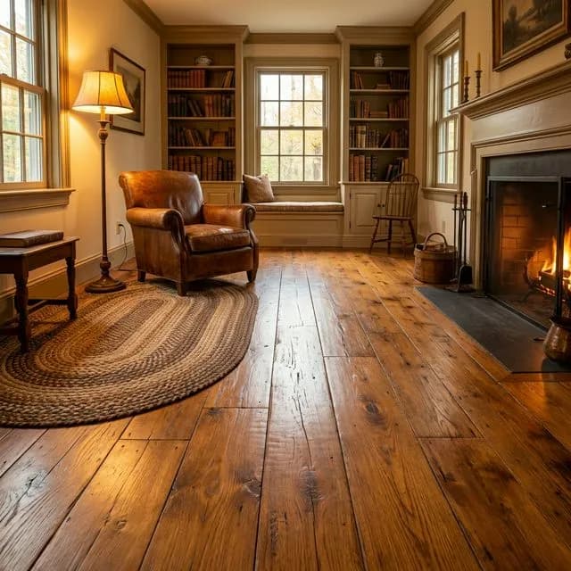 After: Hardwood — Hickory Plank installation by VM Power Flooring in Reading, PA