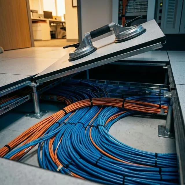 Professional raised access floor installation by VM Power Flooring in Pennsylvania and New Jersey