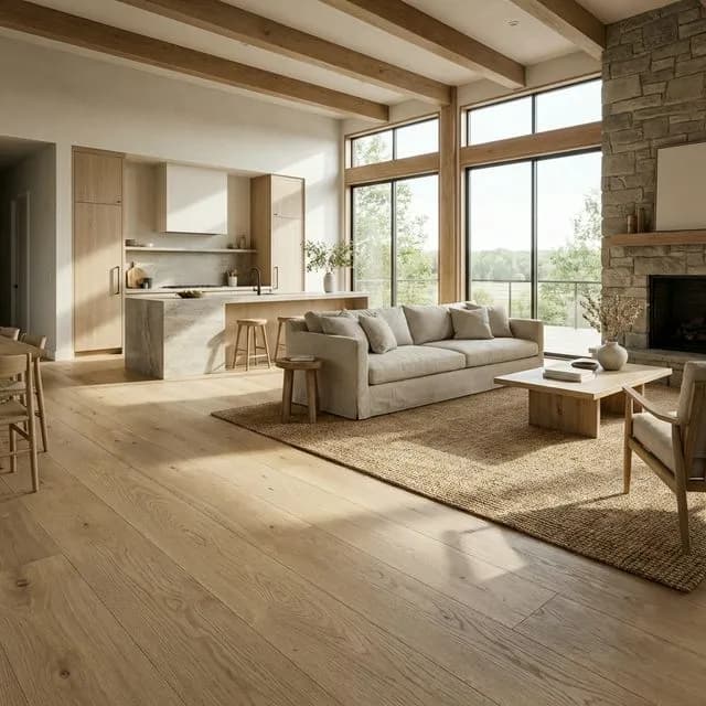 After: Engineered Hardwood — White Oak installation by VM Power Flooring in Morristown, NJ